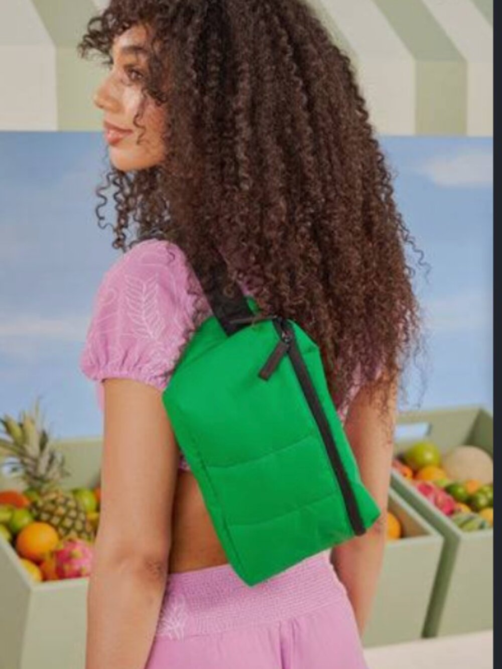 NWOT CALPAK Belt Bag Luka Green Apple color Unisex Travel sling case purse